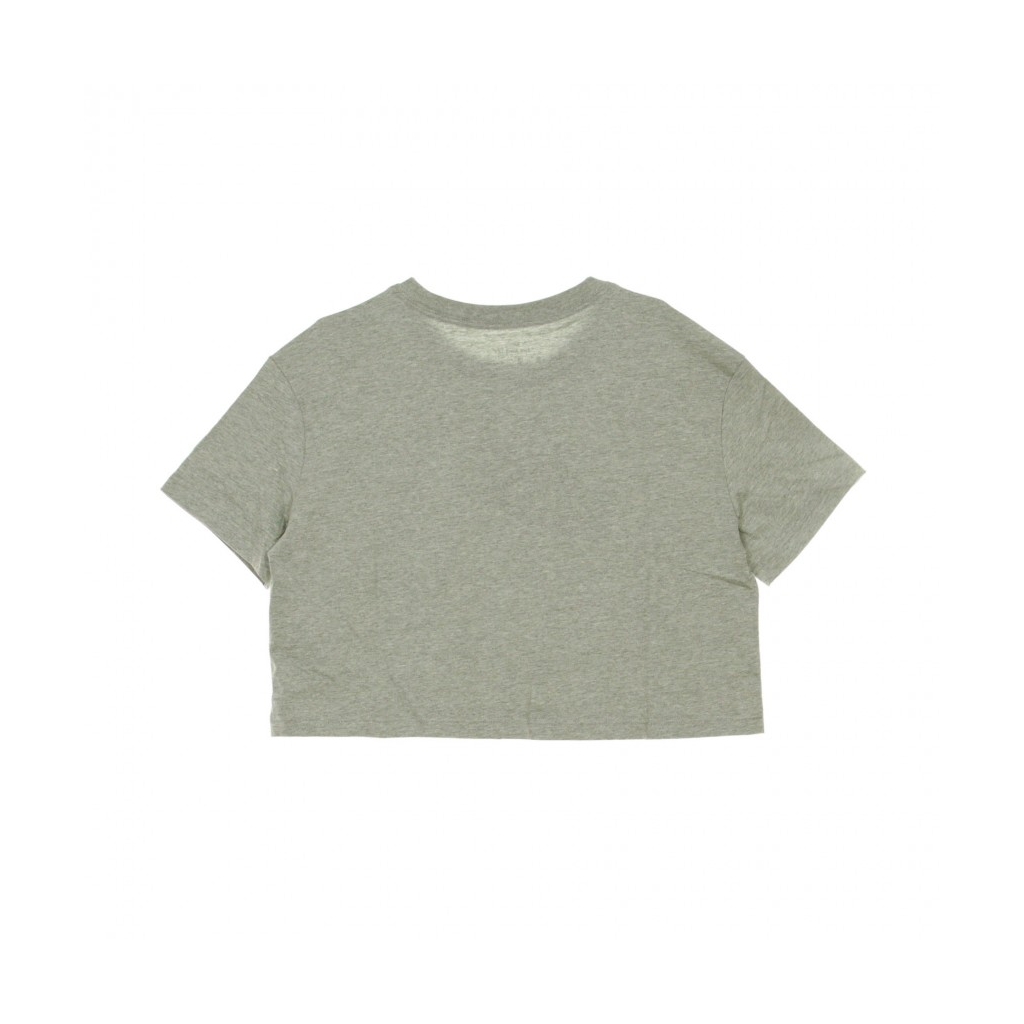 maglietta corta donna essnt crop icn ftra DK GREY HEATHER/BLACK