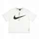 maglietta donna swoosh top WHITE/BLACK