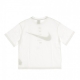 maglietta donna swoosh top WHITE/BLACK