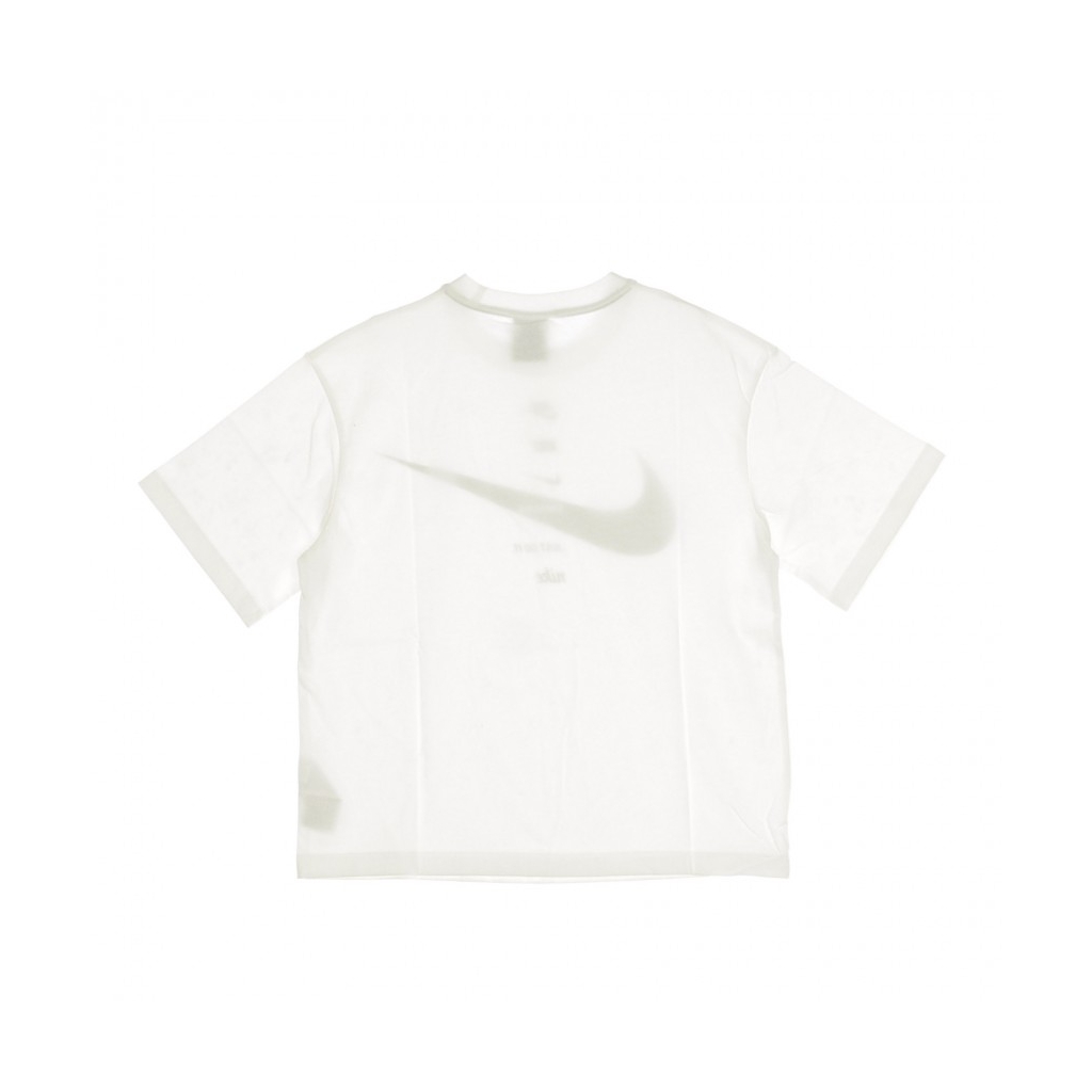 maglietta donna swoosh top WHITE/BLACK