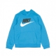 felpa cappuccio ragazzo club fleece LASER BLUE