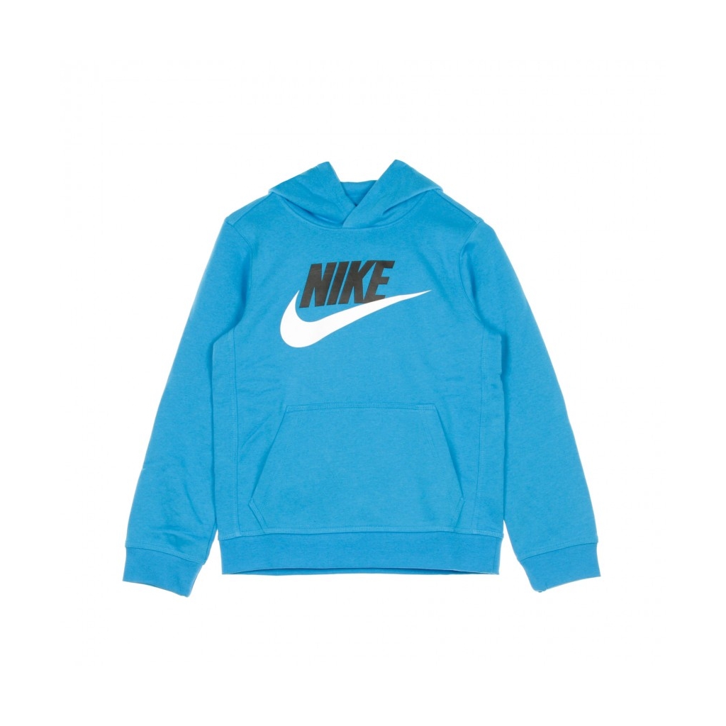 felpa cappuccio ragazzo club fleece LASER BLUE