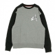 felpa girocollo uomo jumpman classics crew CARBON HEATHER/BLACK/BLACK