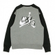 felpa girocollo uomo jumpman classics crew CARBON HEATHER/BLACK/BLACK