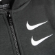 felpa cappuccio zip bambino sportswear swoosh BLACK/DK SMOKE GREY/WHITE