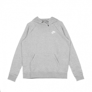 felpa cappuccio donna sportswear essential DK GREY HEATHER/WHITE