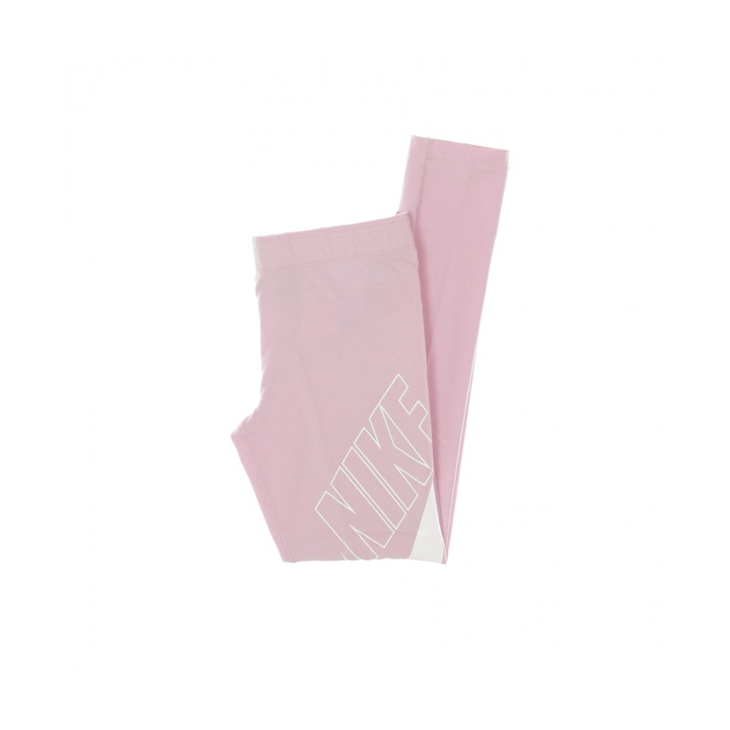 leggins ragazza sportswear favorites LT ARCTIC PINK/WHITE