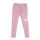 leggins ragazza sportswear favorites LT ARCTIC PINK/WHITE