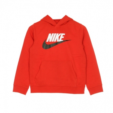 felpa cappuccio ragazzo club fleece UNIVERSITY RED