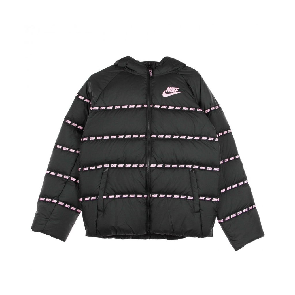 piumino ragazzo sportswear down jacket BLACK/LT ARCTIC PINK