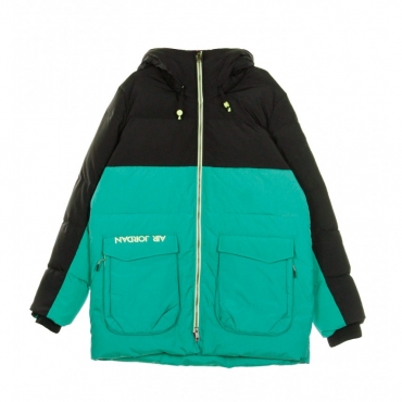 giaccone lungo uomo down parka BLACK/WATERMELON/NEPTUNE GREEN