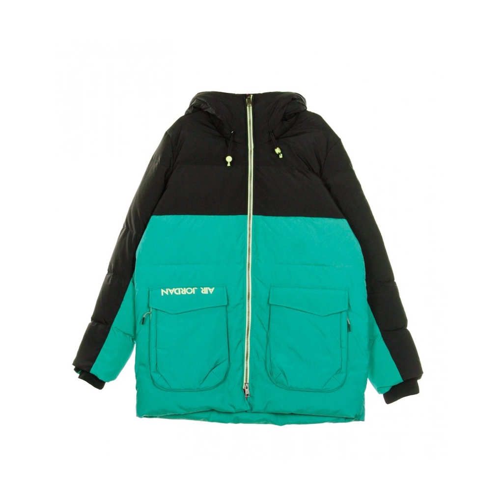 giaccone lungo uomo down parka BLACK/WATERMELON/NEPTUNE GREEN