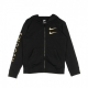 felpa cappuccio zip bambino sportswear swoosh BLACK/BLACK/METALLIC GOLD