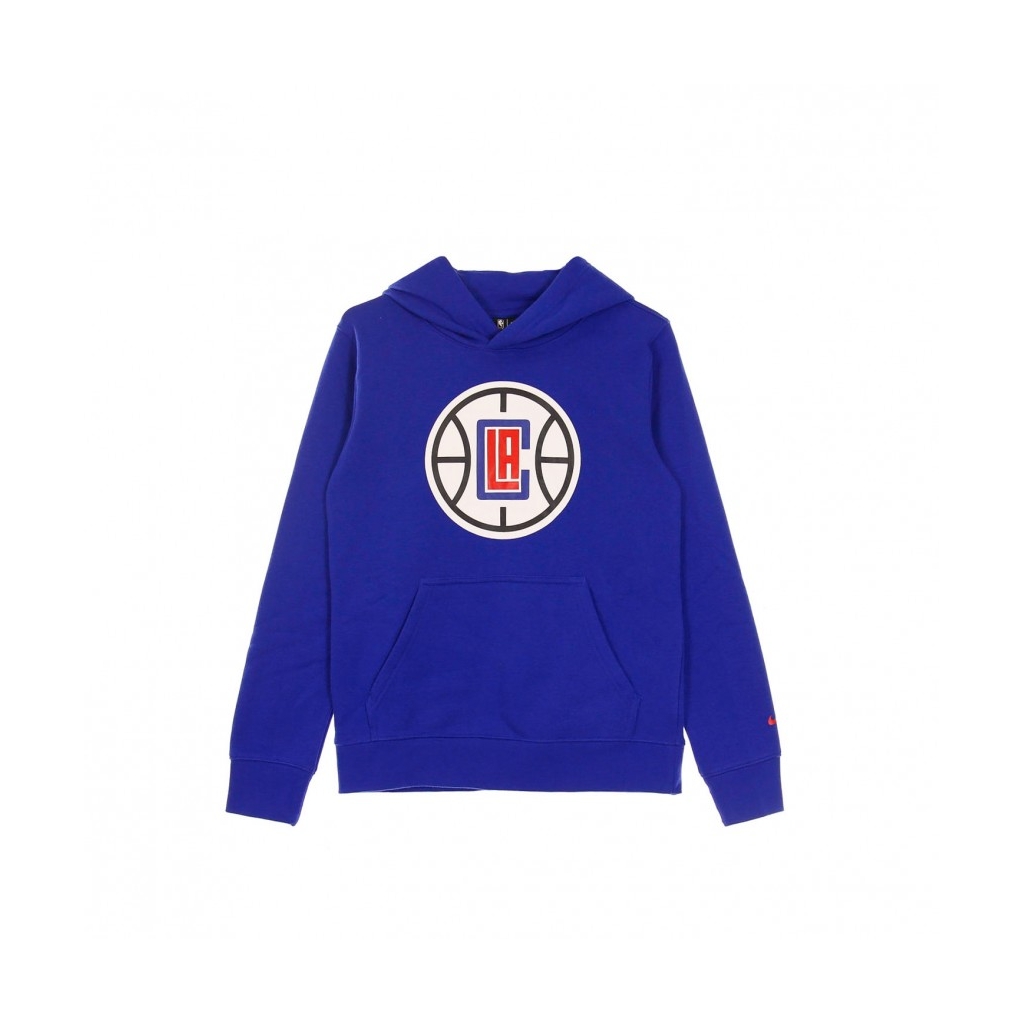 felpa cappuccio bambino nba hoodie po club fleece logo loscli RUSH BLUE