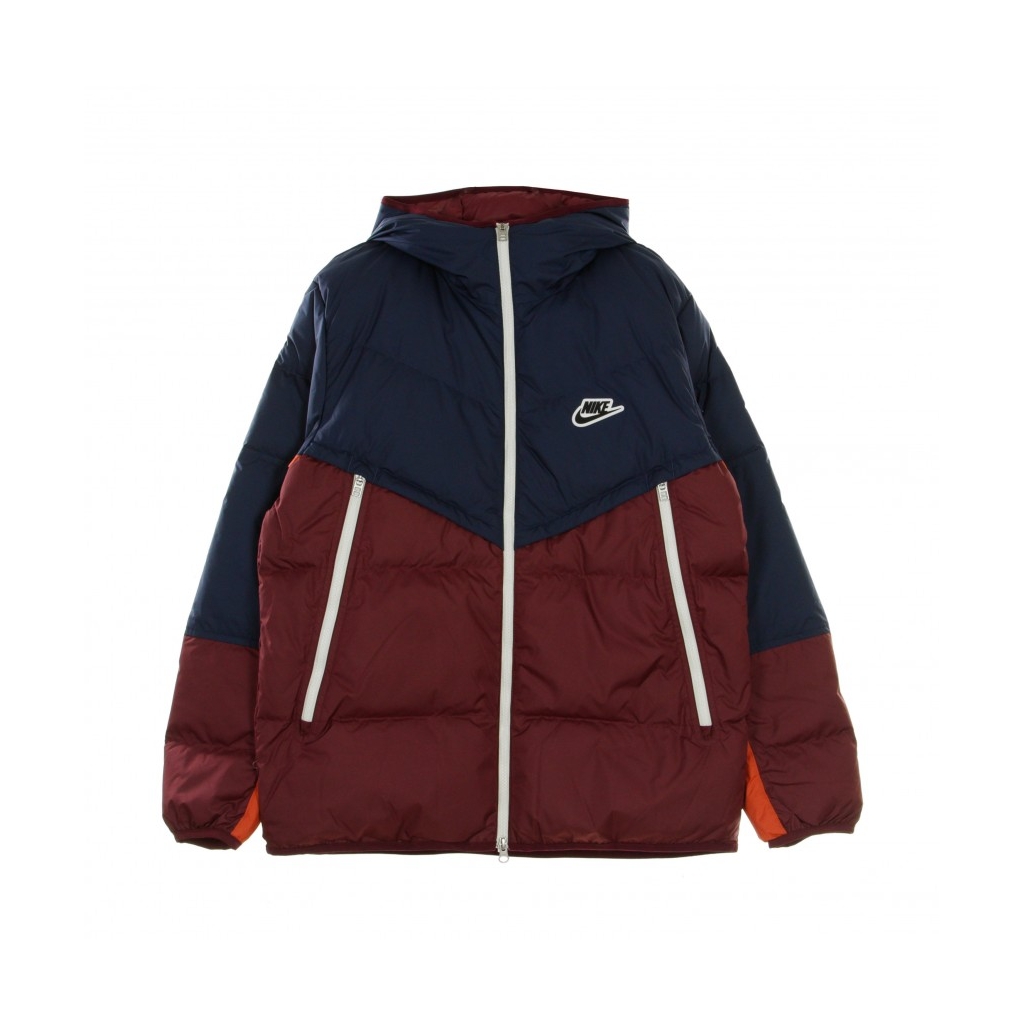 piumino uomo sportswear down-fill windrunner MIDNIGHT NAVY/DARK BEETROOT/BLACK