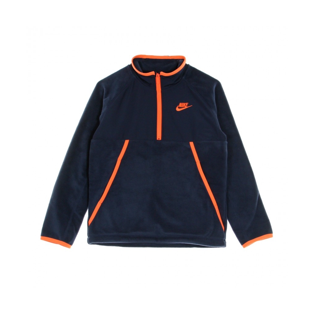 felpa collo alto bambino sportswear winterized MIDNIGHT NAVY/HYPER CRIMSON