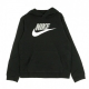 felpa cappuccio ragazzo club fleece BLACK/LT SMOKE GREY