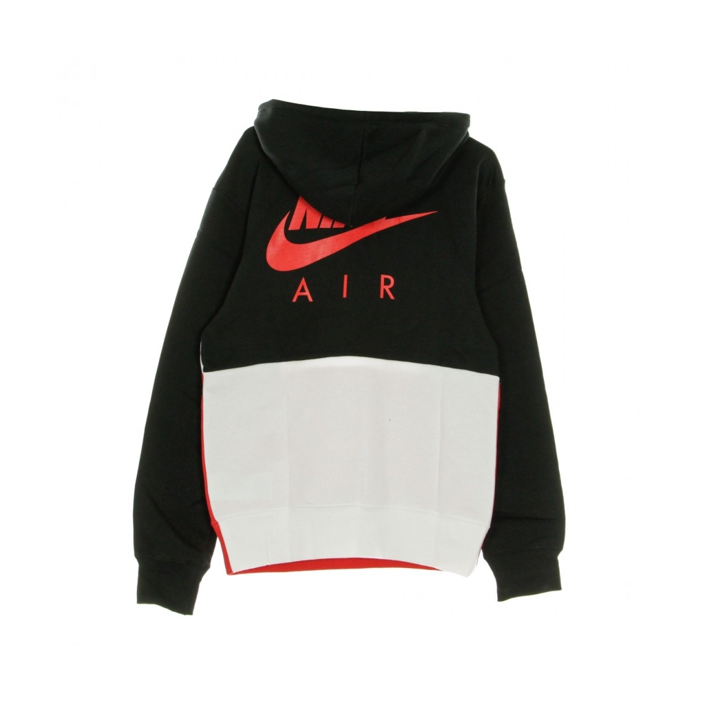 felpa cappuccio uomo aj4 graphic hoodie WHITE BLACK UNIVERSITY RED