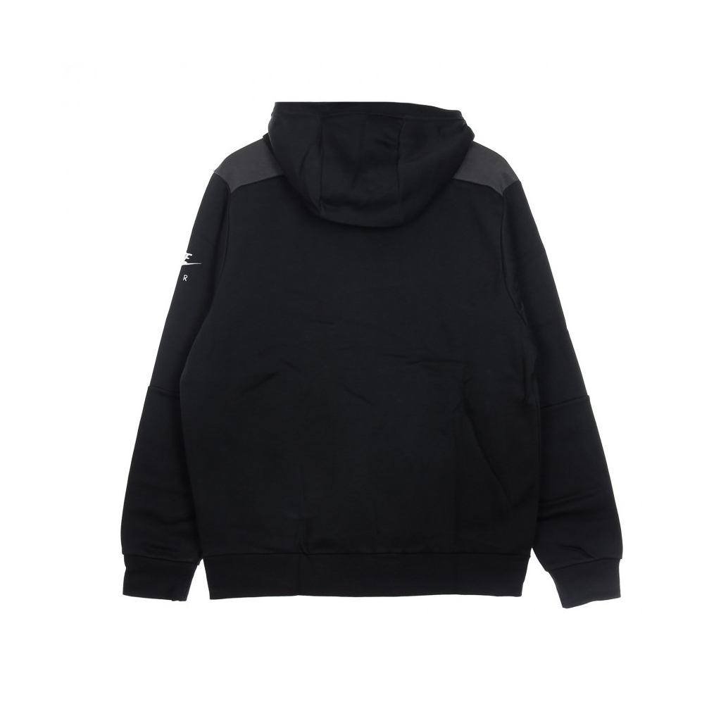 felpa cappuccio uomo sportswear air hoodie BLACK/DK SMOKE GREY/WHITE