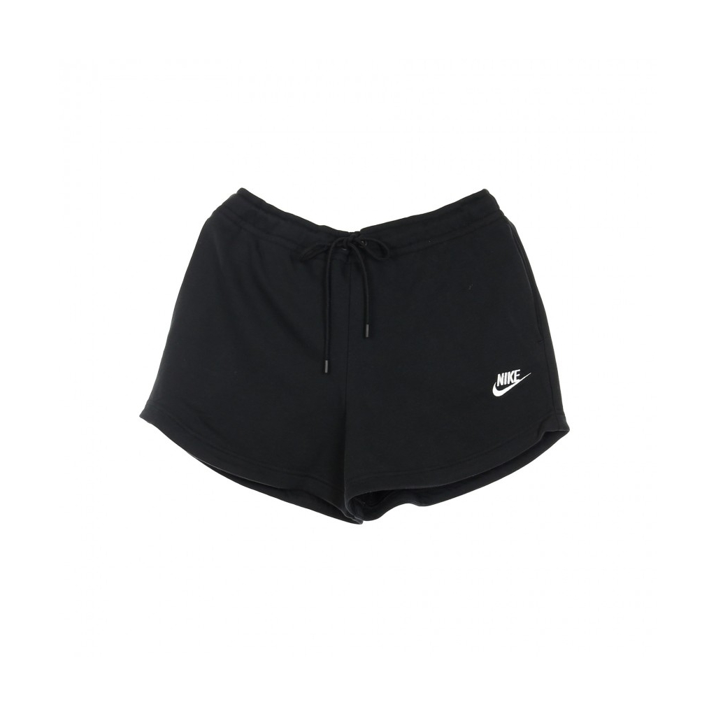 pantaloncino donna sportswear essential terry  shorts BLACK/WHITE