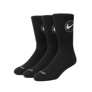 calza media uomo everyday basketball socks BLACK/WHITE