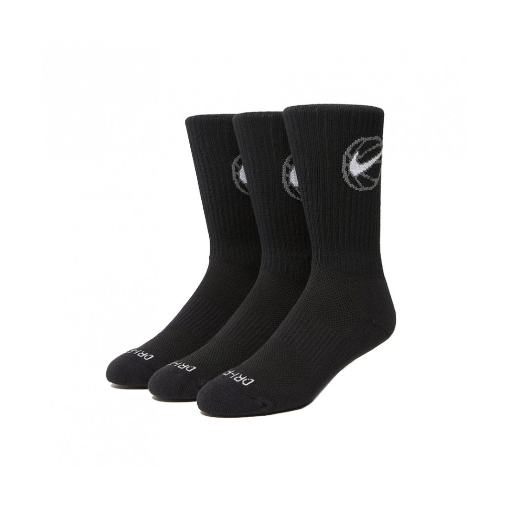 calza media uomo everyday basketball socks BLACK/WHITE