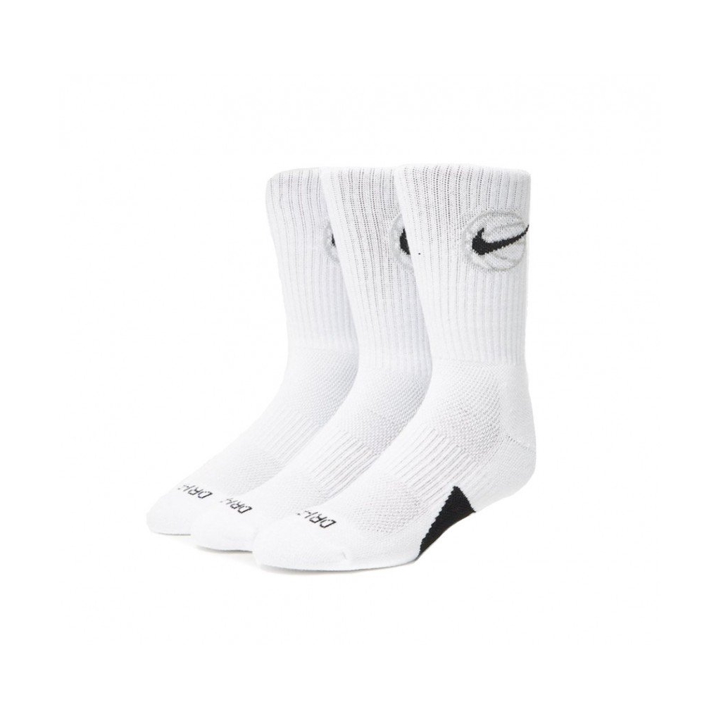 calza media uomo everyday basketball socks WHITE/BLACK