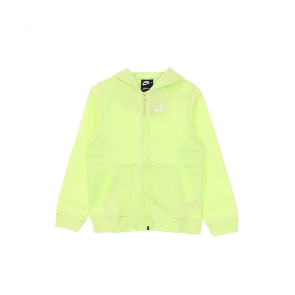 felpa cappuccio zip bambino hoodie club LT LIQUID LIME/LT LIQUID LIME/WHITE