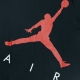 maglietta uomo jumpman air hybrid crew BLACK/GYM RED