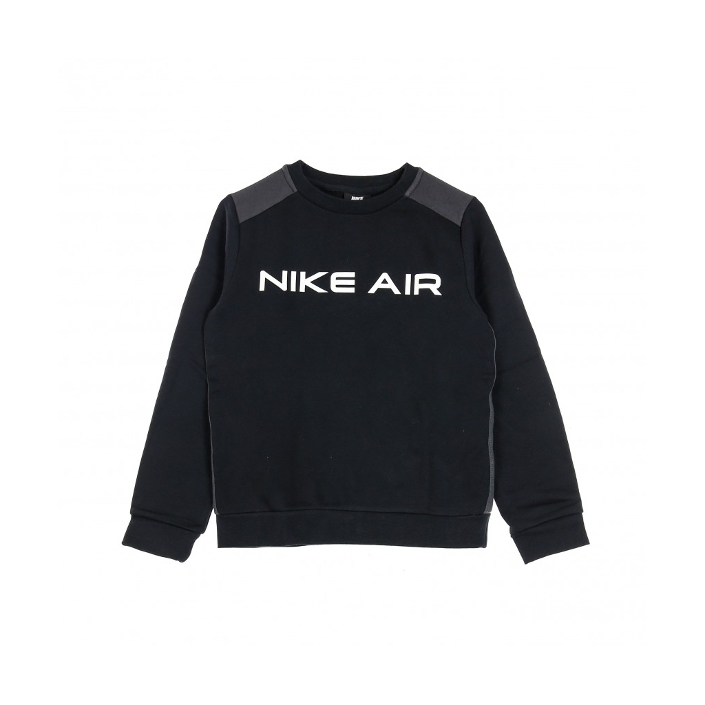 felpa girocollo ragazzo air crew BLACK/DK SMOKE GREY/WHITE