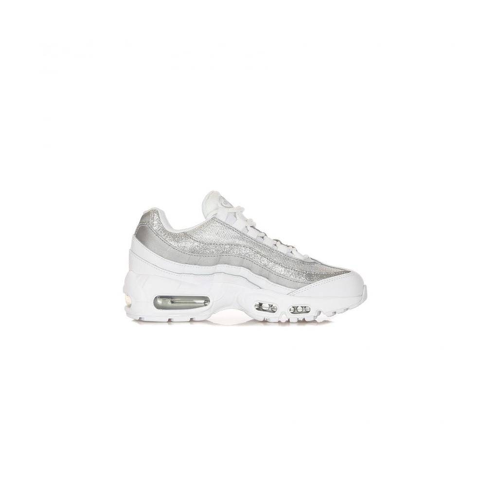 scarpa bassa donna wmns air max 95 WHITE/WHITE/METALLIC SILVER