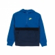 felpa cappuccio zip ragazzo sportswear club hoodie GREEN ABYSS/DEEP OCEAN/BLACK/VOLT