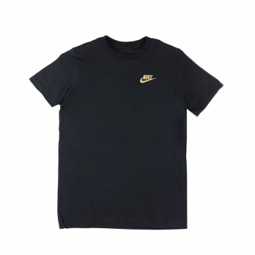 black and metallic gold nike shirt