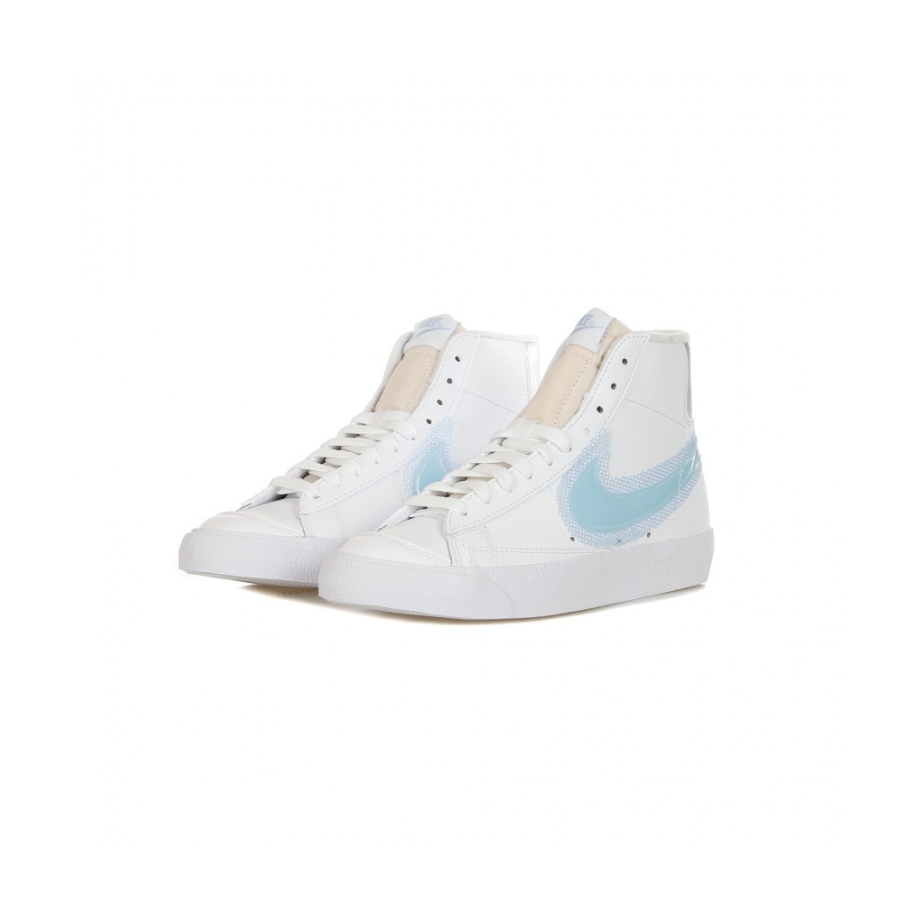 scarpa alta donna wmns blazer mid 77 WHITE/GLACIER BLUE/MTLC PLATINUM