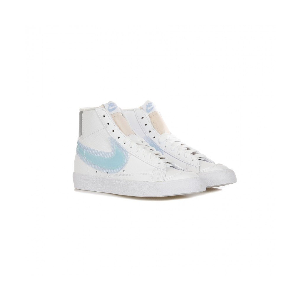 scarpa alta donna wmns blazer mid 77 WHITE/GLACIER BLUE/MTLC PLATINUM