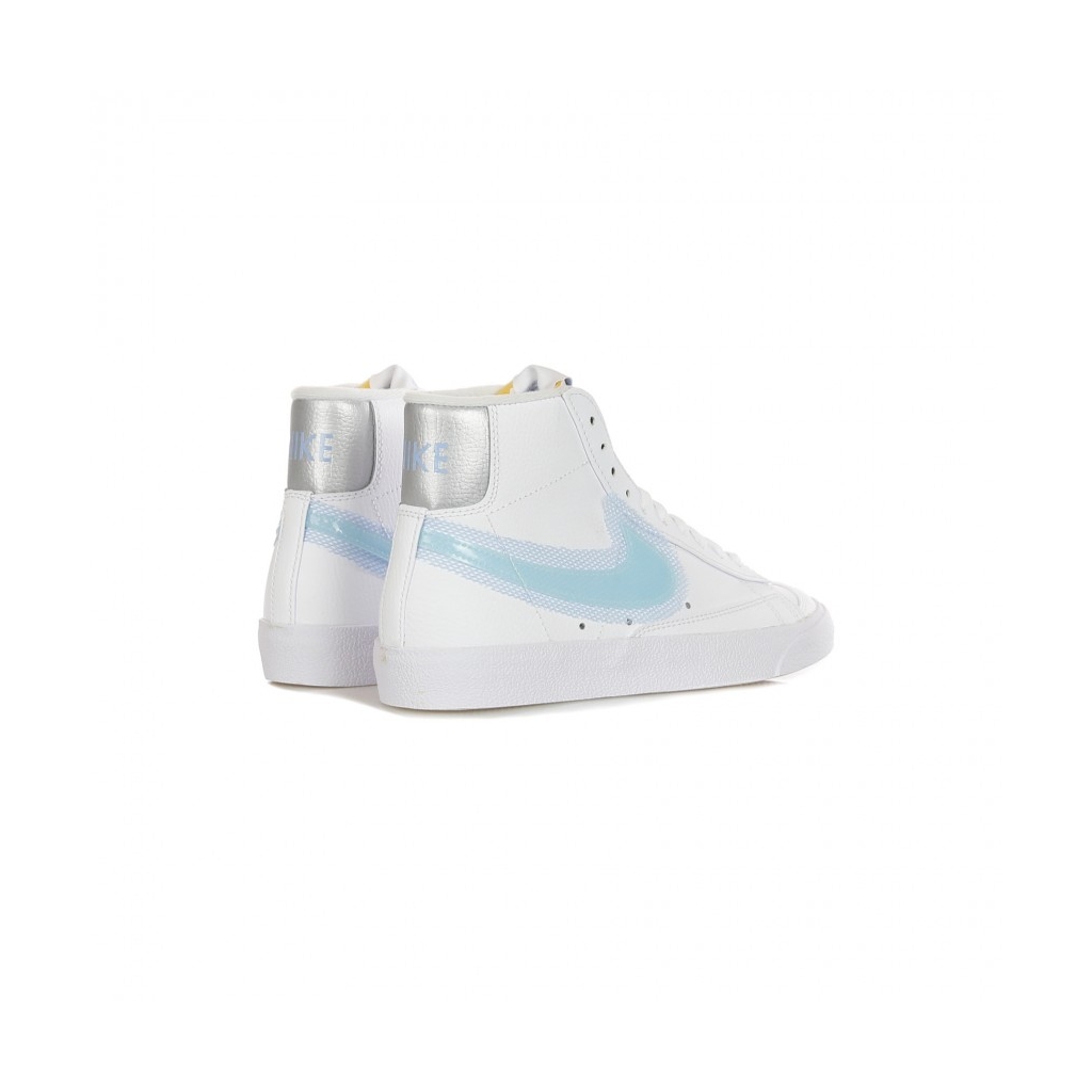 scarpa alta donna wmns blazer mid 77 WHITE/GLACIER BLUE/MTLC PLATINUM