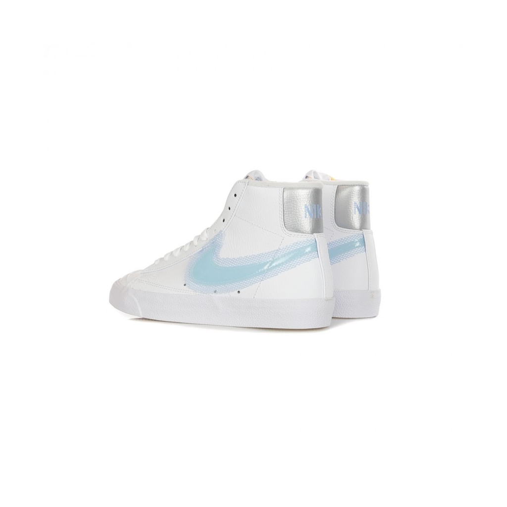 scarpa alta donna wmns blazer mid 77 WHITE/GLACIER BLUE/MTLC PLATINUM