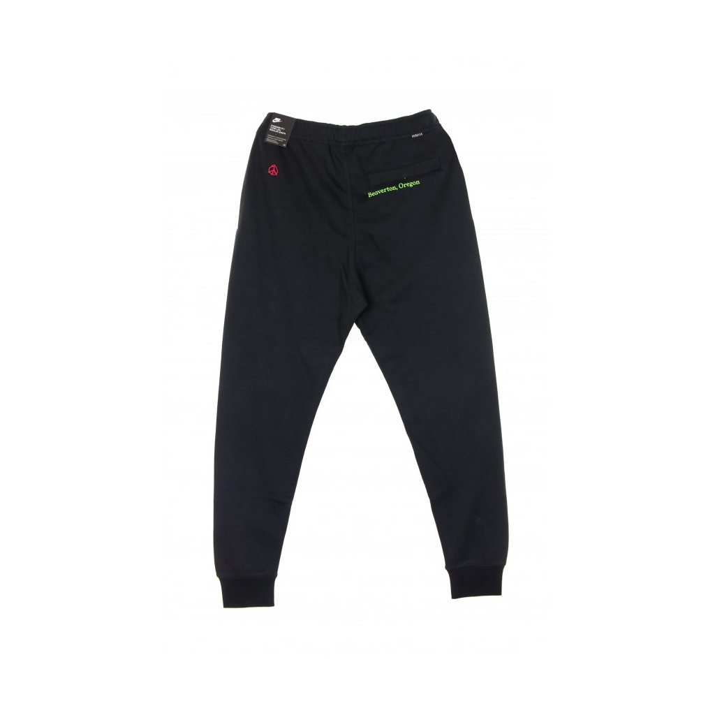 pantalone tuta leggero uomo m sportswear cuffed french terry pant world tour BLACK