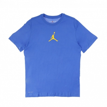 maglietta uomo m jumpman dry fit ss crew SIGNAL BLUE/UNIVERSITY GOLD