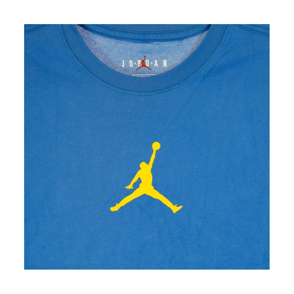 maglietta uomo m jumpman dry fit ss crew SIGNAL BLUE/UNIVERSITY GOLD