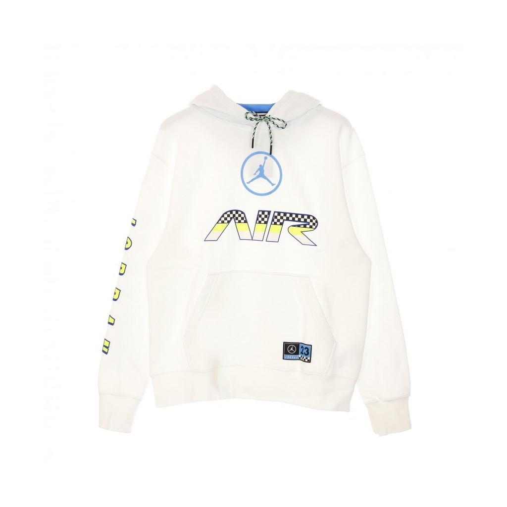 felpa cappuccio uomo m sport dna hybrid pullover hoodie WHITE/UNIVERSITY BLUE