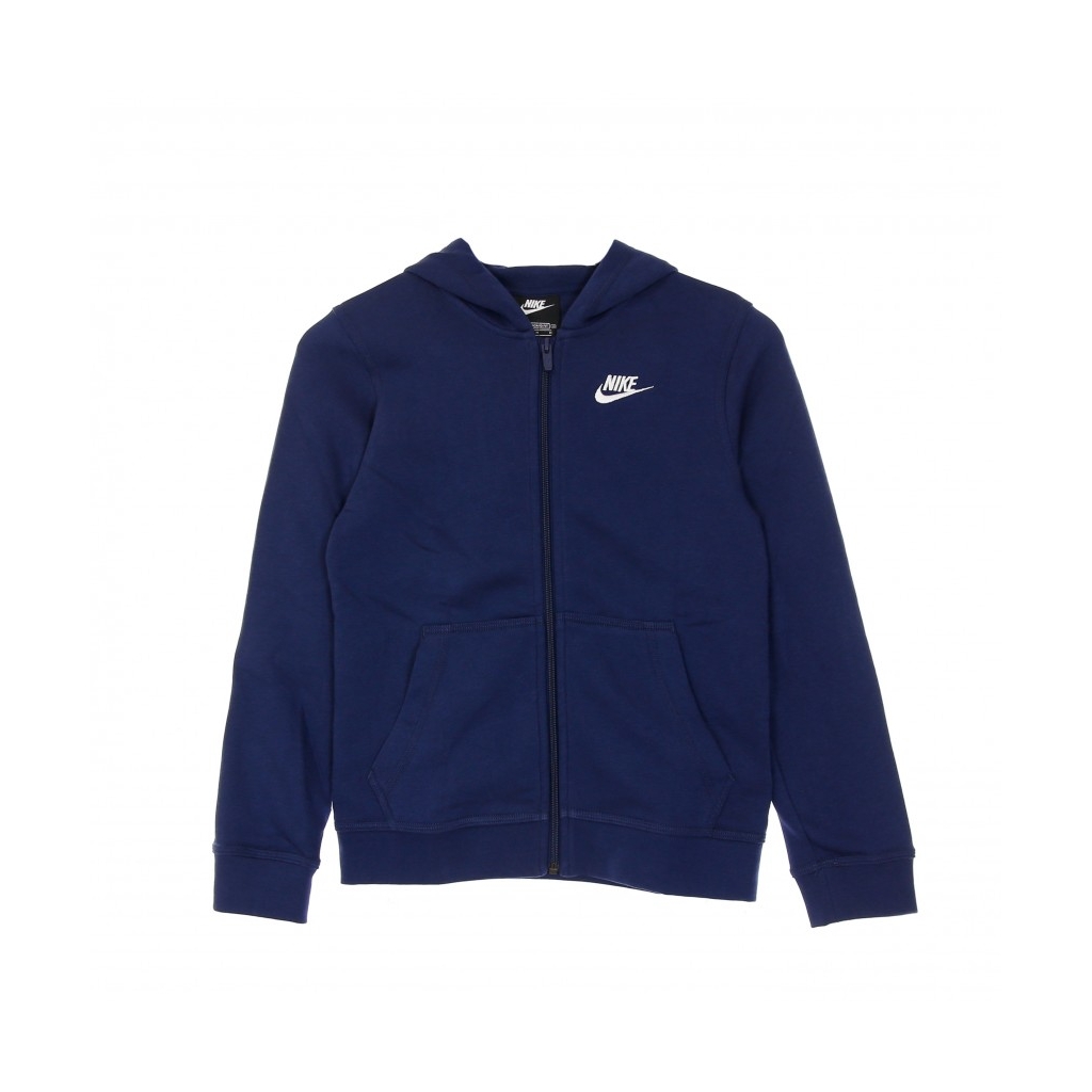 felpa cappuccio zip bambino hoodie club MIDNIGHT NAVY/MIDNIGHT NAVY/WHITE