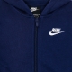 felpa cappuccio zip bambino hoodie club MIDNIGHT NAVY/MIDNIGHT NAVY/WHITE