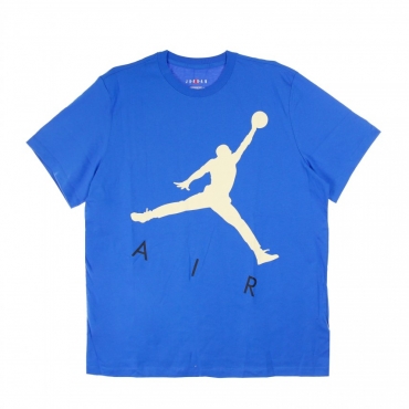 maglietta uomo jumpman air hybrid crew SIGNAL BLUE/BEACH