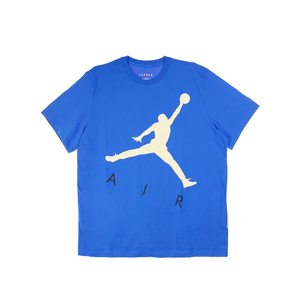 maglietta uomo jumpman air hybrid crew SIGNAL BLUE/BEACH