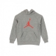 felpa cappuccio bambino jumpman logo pullover GREY HEATHER