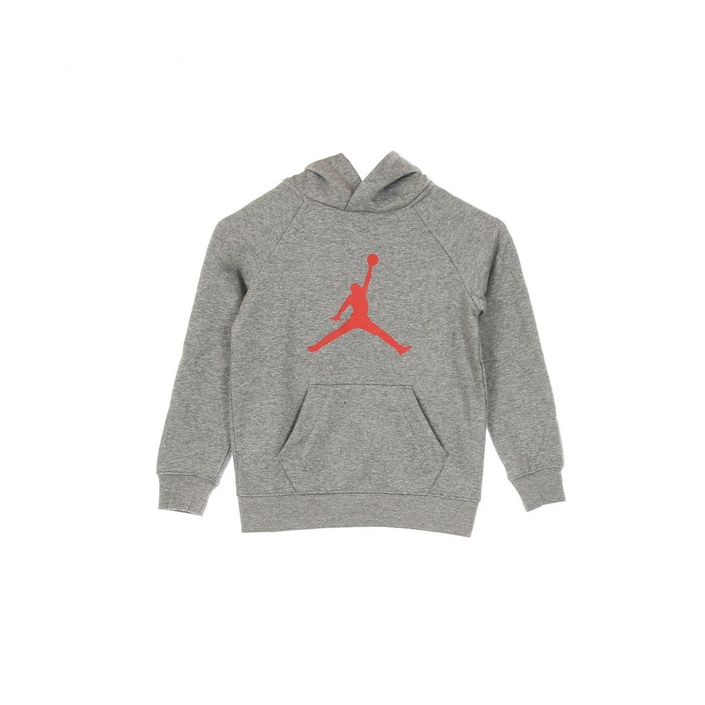 felpa cappuccio bambino jumpman logo pullover GREY HEATHER