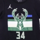 maglietta ragazzo nba number  name tee statement edition no 34 giannis antetokoumpo milbuc ORIGINAL TEAM COLORS