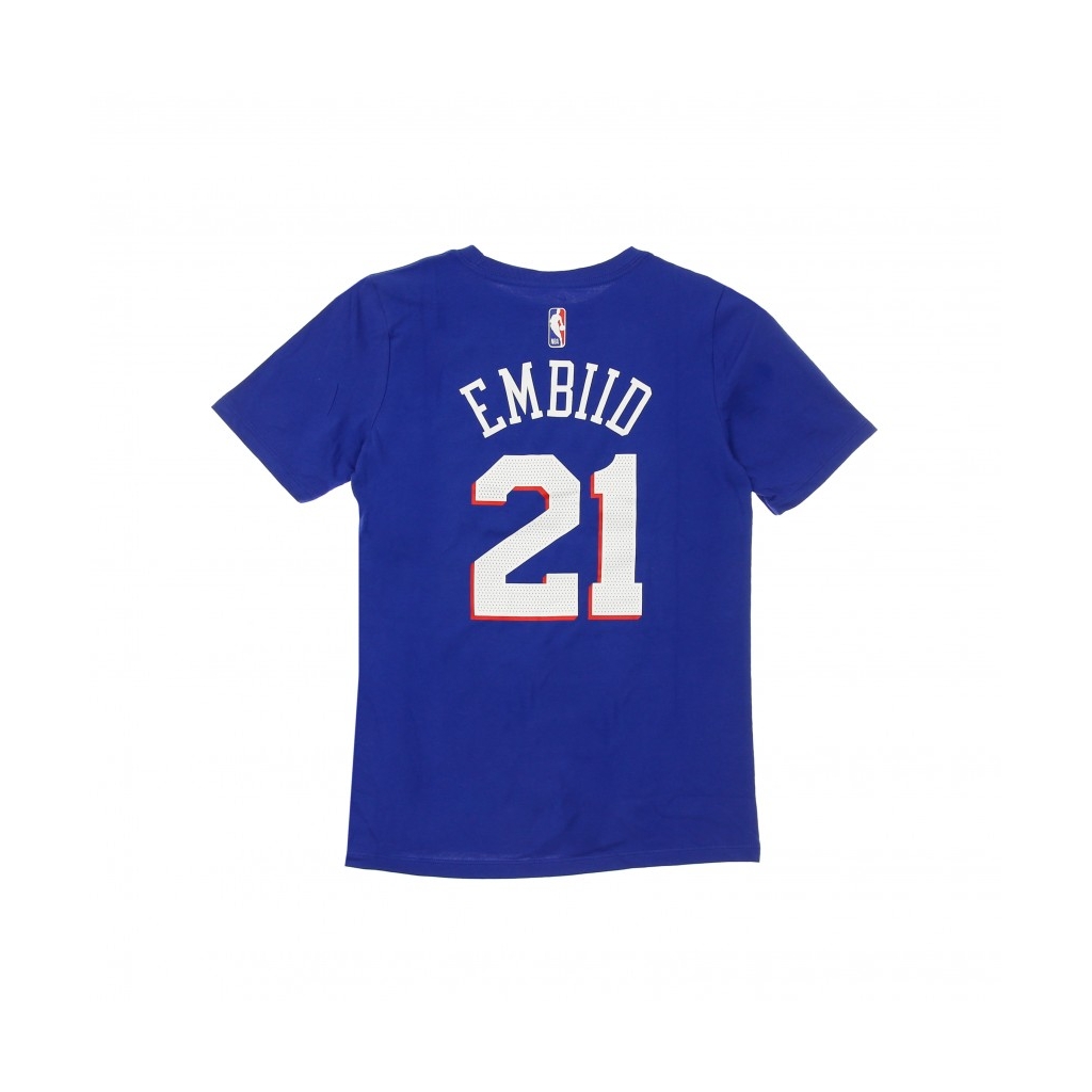 maglietta bambino nba number  name tee icon edition no 21 joel embiid phi76e ORIGINAL TEAM COLORS