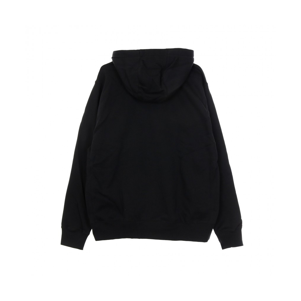 felpa cappuccio zip uomo sportswear club hoodie BLACK/BLACK/WHITE